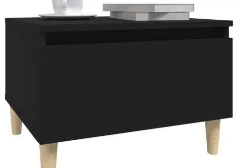 Masă laterală, negru, 50x46x35 cm, lemn compozit - 4/5