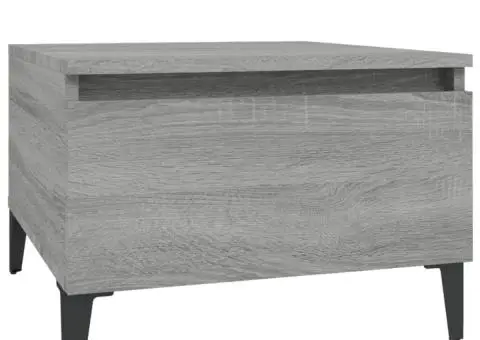 Masă laterală, gri sonoma, 50x46x35 cm, lemn compozit - 2/5
