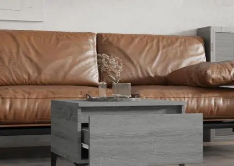 Masă laterală, gri sonoma, 50x46x35 cm, lemn compozit - 3/5