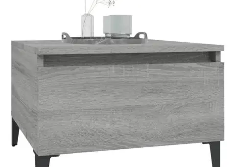 Masă laterală, gri sonoma, 50x46x35 cm, lemn compozit - 4/5