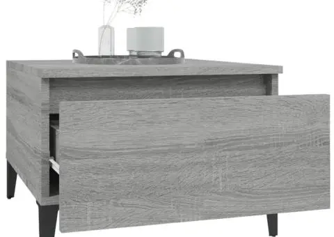 Masă laterală, gri sonoma, 50x46x35 cm, lemn compozit - 5/5