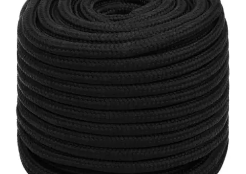 Frânghie de lucru, negru, 16 mm, 100 m, poliester - 2/5