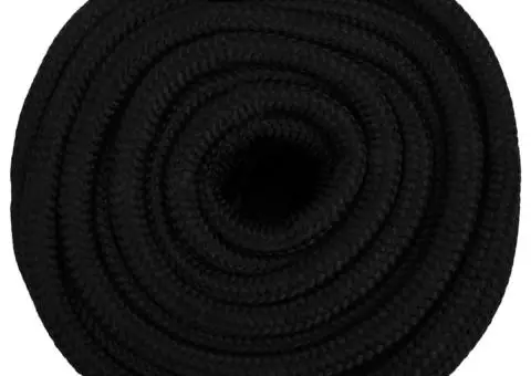 Frânghie de lucru, negru, 16 mm, 100 m, poliester - 3/5