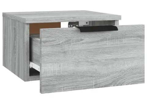 Noptieră de perete, gri sonoma, 34x30x20 cm - 5/5