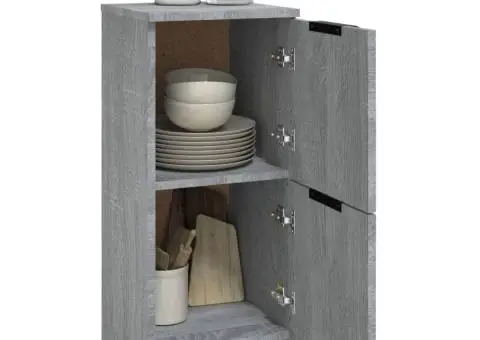 Dulapuri, 2 buc., gri sonoma, 30x30x70 cm, lemn prelucrat - 4/5