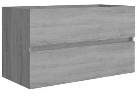 Dulap chiuvetă, sonoma gri, 80x38,5x45 cm, lemn prelucrat - 2/5