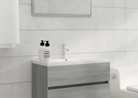 Dulap chiuvetă, sonoma gri, 80x38,5x45 cm, lemn prelucrat - 3/5