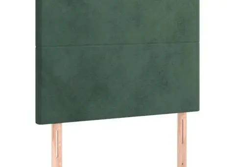 Tăblii de pat, 2 buc, verde închis, 90x5x78/88 cm, catifea - 2/5