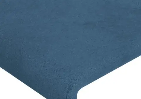 Tăblie pat cu aripioare albastru închis 83x23x78/88 cm catifea - 5/5