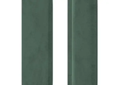 Tăblie de pat cu aripioare verde închis 103x16x78/88 cm catifea - 4/5