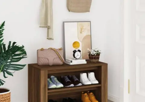 Pantofar, stejar maro, 75x35x45 cm, lemn prelucrat - 1/5