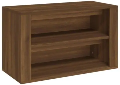 Pantofar, stejar maro, 75x35x45 cm, lemn prelucrat - 2/5