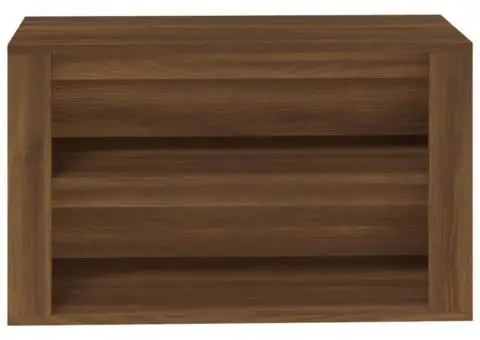 Pantofar, stejar maro, 75x35x45 cm, lemn prelucrat - 5/5