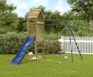 vidaXL Set de joacă pentru exterior, lemn de pin impregnat
