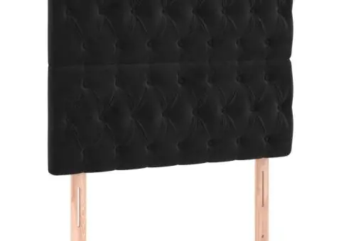 Pat box spring cu saltea, negru, 100x200 cm, catifea - 5/5