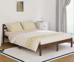 vidaXL Cadru de pat, maro miere, 140x200 cm, lemn masiv de pin