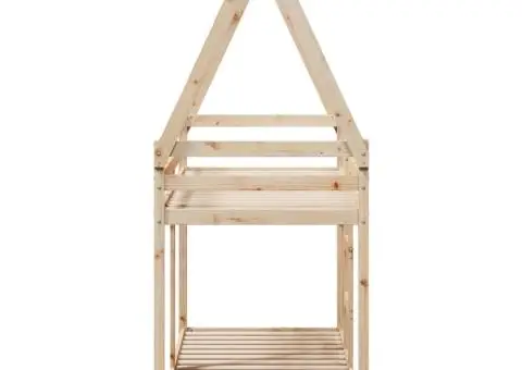 Pat supraetajat fără saltea, 90x190 cm, lemn masiv de pin - 5/5