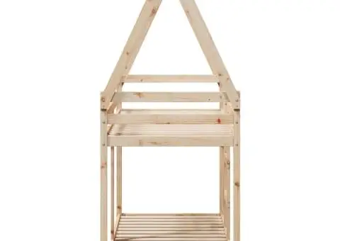 Pat supraetajat fără saltea, 90x200 cm, lemn masiv de pin - 5/5