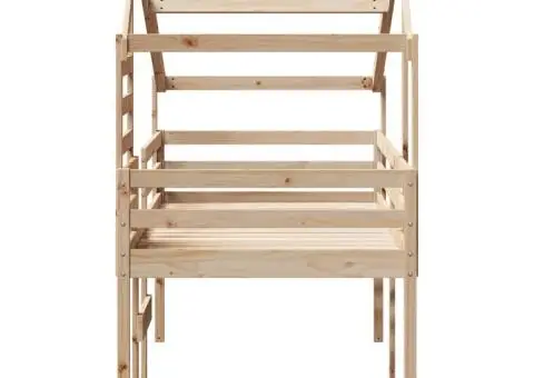 Pat înalt cu acoperiș, 80x200 cm, lemn masiv de pin - 5/5