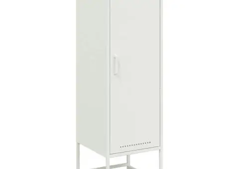 Dulap înalt, alb, 36x39x123 cm, oțel - 2/5