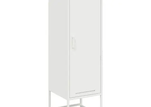Dulap înalt, alb, 36x39x123 cm, oțel - 4/5