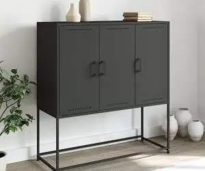 vidaXL Dulap înalt, negru, 100,5x39x107 cm, oțel
