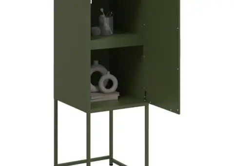 Dulap înalt verde măslină 36x39x107 cm oțel - 5/5