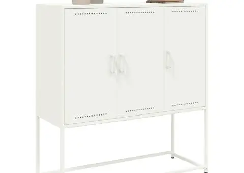 Dulap înalt, alb, 100,5x39x107 cm, oțel - 5/5