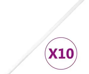 vidaXL Șine de cabluri cu cleme, Ø25 mm, 10 m, PVC
