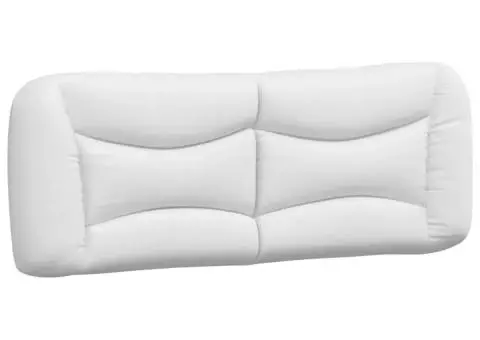 Pat cu saltea, alb, 120x200 cm, piele ecologică - 5/5