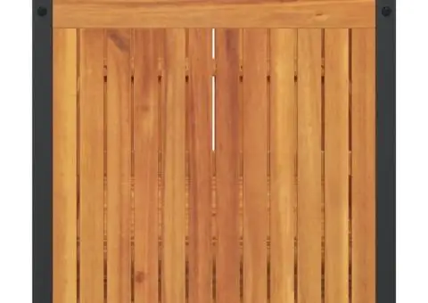 Jardinieră de grădină, 110x45x44 cm, lemn masiv acacia/oțel - 5/5