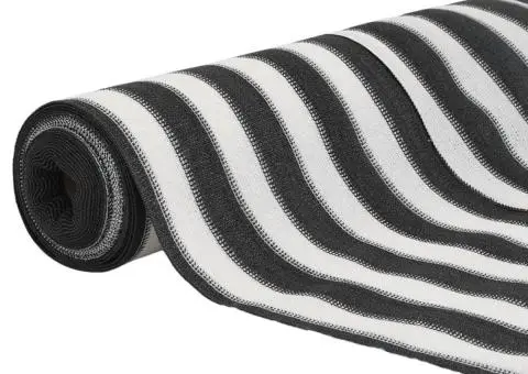 Plasă protecție intimitate, antracit/alb, 1x10m, HDPE, 150 g/m² - 3/5