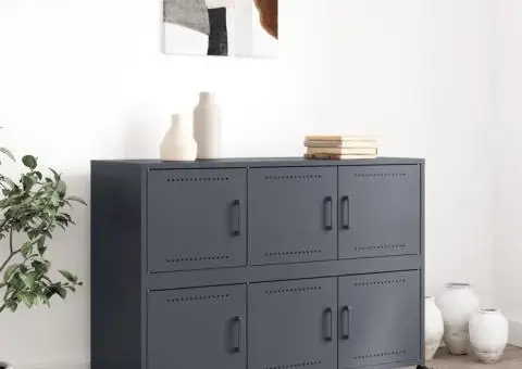 Dulap, antracit, 100,5x39x72 cm, oțel - 3/5