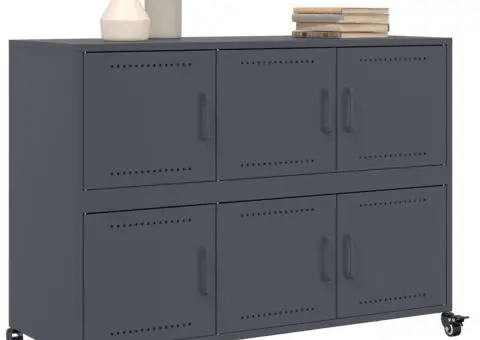 Dulap, antracit, 100,5x39x72 cm, oțel - 4/5