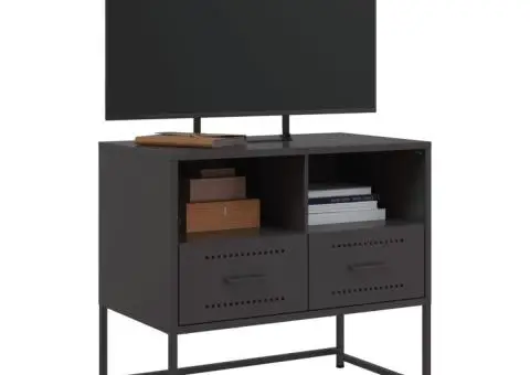 Dulap TV, negru, 68x39x60,5 cm, oțel - 5/5