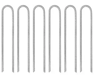 vidaXL Țăruși de cort, 6 buc., 30 cm, Ø7 mm, oțel galvanizat