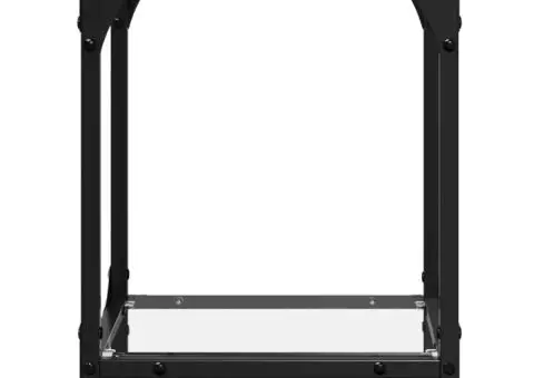 Măsuță de cafea, blat din sticlă transparentă, 30x30x40 cm oțel - 4/5