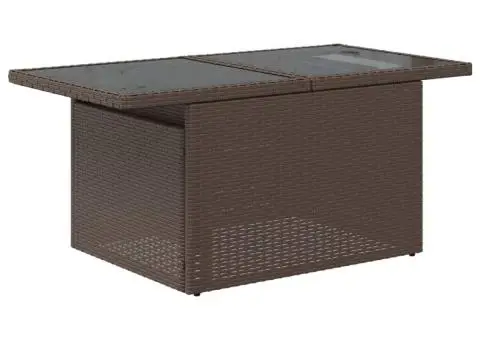 Set canapele de grădină cu perne, 8 piese, maro, poliratan - 5/5