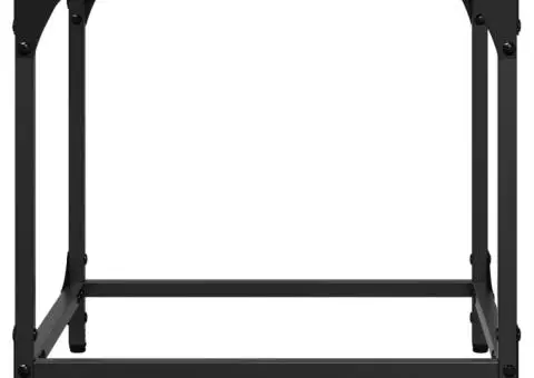 Măsuțe de cafea, blat din sticlă negră, 2 buc. 40x40x40 cm oțel - 5/5