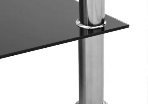 Masă laterală, transparent, 45 x 50 x 45 cm, sticlă securizată - 4/5