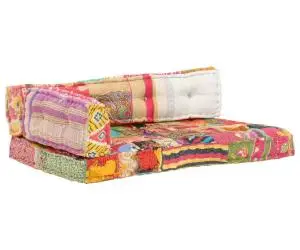 vidaXL Pernă pentru canapea din paleți, multicolor, textil, petice