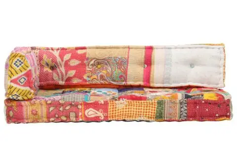 Pernă pentru canapea din paleți, multicolor, textil, petice - 2/5