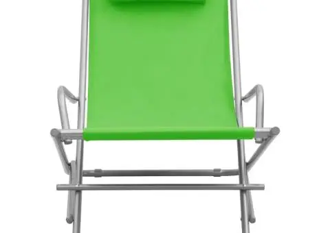 Scaune balansoar, 2 buc., verde, oțel - 3/5