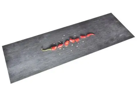 Covoraș de bucătărie lavabil, 45x150 cm, model ardei - 2/5