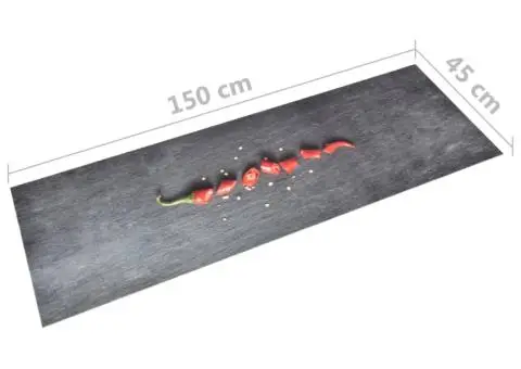 Covoraș de bucătărie lavabil, 45x150 cm, model ardei - 5/5