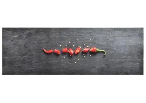 Covoraș bucătărie, lavabil, imprimeu ardei, 60x300 cm - 1/5