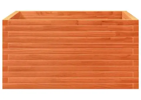 Jardinieră de grădină, maro ceruit, 90x90x46 cm, lemn masiv pin - 5/5