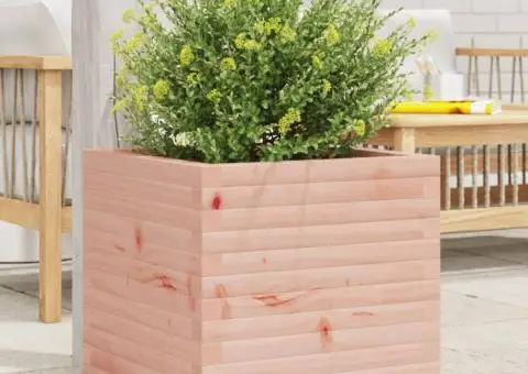 Jardinieră de grădină, 50x50x46 cm, lemn masiv Douglas - 1/5