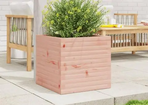 Jardinieră de grădină, 50x50x46 cm, lemn masiv Douglas - 3/5
