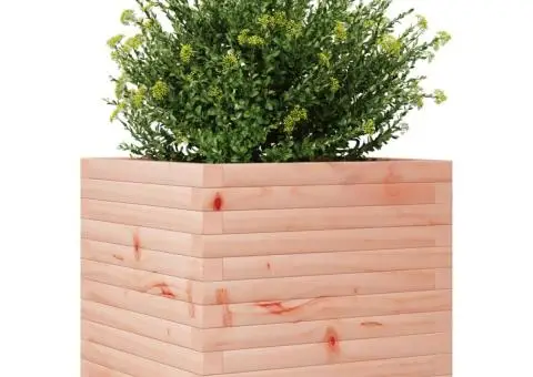 Jardinieră de grădină, 50x50x46 cm, lemn masiv Douglas - 4/5